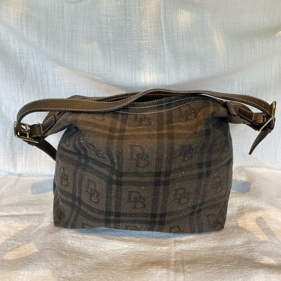 Dooney & Bourke Brown Shoulder Bag with Leather Strap - Picture 2 of 8